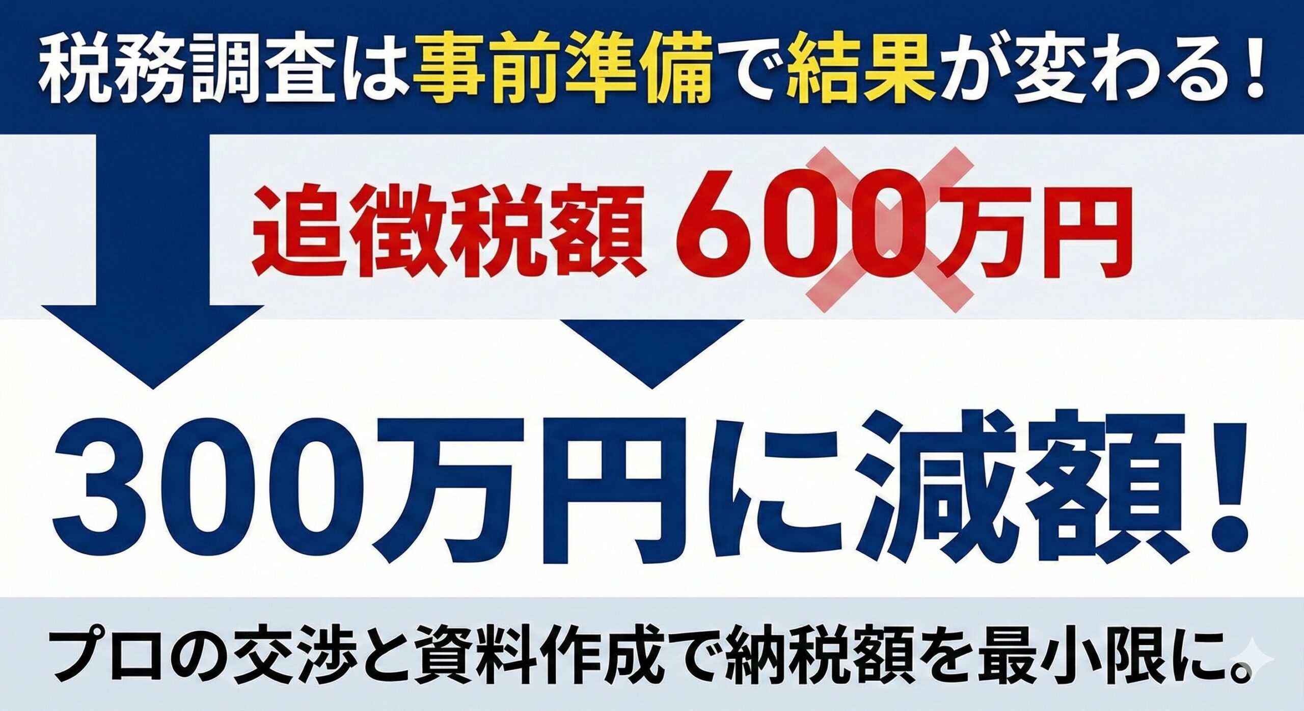 追徴税額を大幅に減額した実績